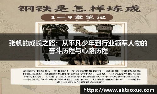 张帆的成长之路：从平凡少年到行业领军人物的奋斗历程与心路历程