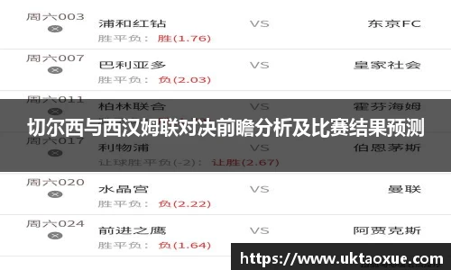 切尔西与西汉姆联对决前瞻分析及比赛结果预测