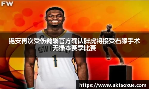 锡安再次受伤鹈鹕官方确认胖虎将接受右膝手术无缘本赛季比赛